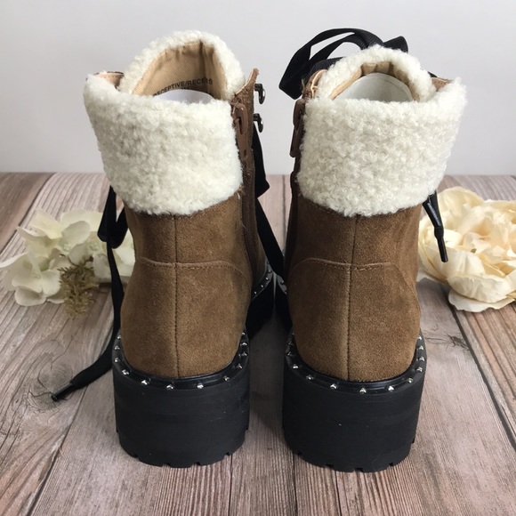 Steve Madden Brown Suede Lace-Up Hiker Booties 6M - Picture 5 of 8